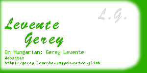 levente gerey business card
